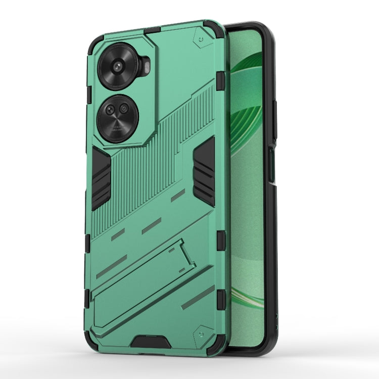 For Huawei nova 11 SE Punk Armor 2 in 1 PC + TPU Phone Case with Holder(Green) - Huawei Cases by PMC Jewellery | Online Shopping South Africa | PMC Jewellery | Buy Now Pay Later Mobicred