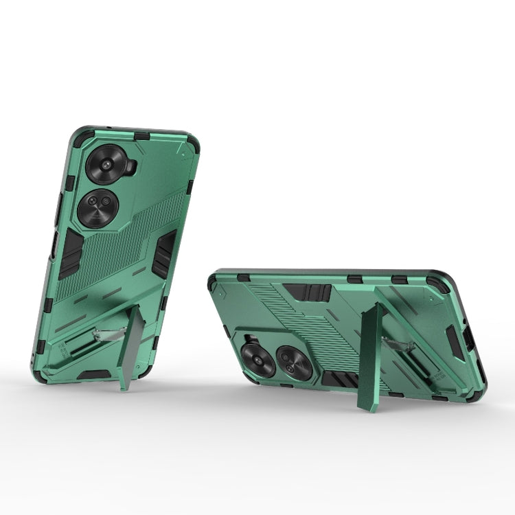 For Huawei nova 11 SE Punk Armor 2 in 1 PC + TPU Phone Case with Holder(Green) - Huawei Cases by PMC Jewellery | Online Shopping South Africa | PMC Jewellery | Buy Now Pay Later Mobicred