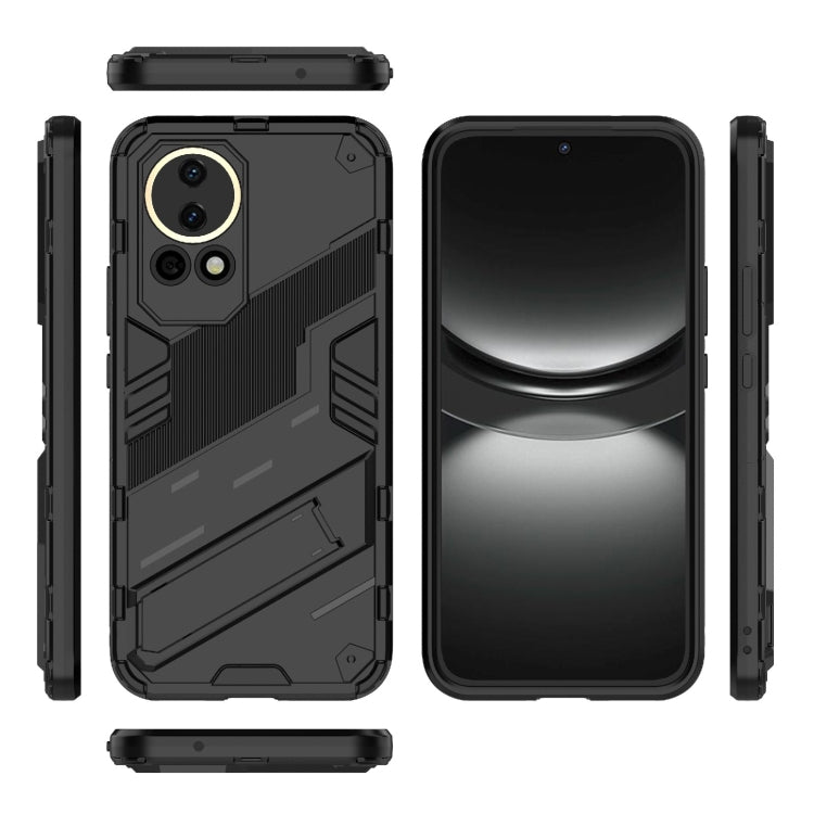 For Huawei nova 12 5G Punk Armor 2 in 1 PC + TPU Phone Case with Holder(Black) - Huawei Cases by PMC Jewellery | Online Shopping South Africa | PMC Jewellery | Buy Now Pay Later Mobicred