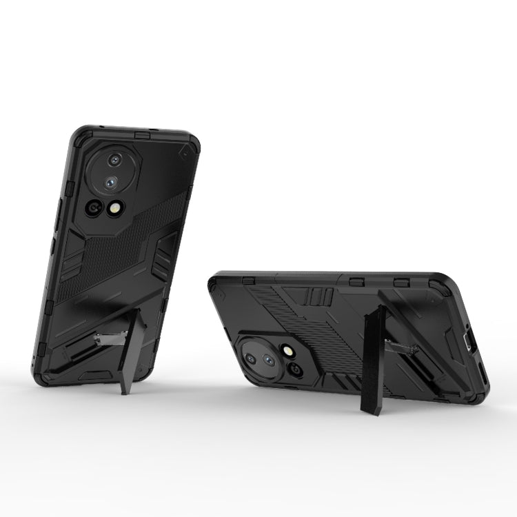For Huawei nova 12 Pro Punk Armor 2 in 1 PC + TPU Phone Case with Holder(Black) - Huawei Cases by PMC TechLife | Online Shopping South Africa | PMC TechLife | Buy Now Pay Later Mobicred
