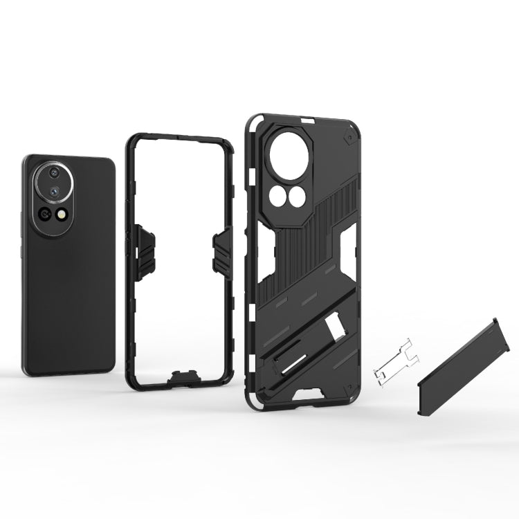 For Huawei nova 12 Pro Punk Armor 2 in 1 PC + TPU Phone Case with Holder(Black) - Huawei Cases by PMC TechLife | Online Shopping South Africa | PMC TechLife | Buy Now Pay Later Mobicred