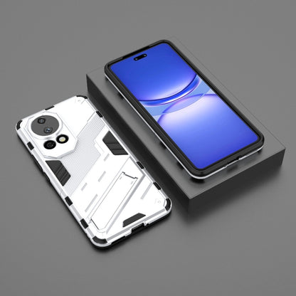 For Huawei nova 12 Pro Punk Armor 2 in 1 PC + TPU Phone Case with Holder(White) - Huawei Cases by PMC Jewellery | Online Shopping South Africa | PMC Jewellery | Buy Now Pay Later Mobicred