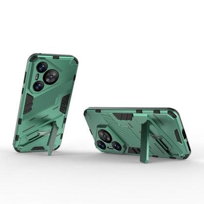 For Huawei Pura 70 Punk Armor 2 in 1 PC + TPU Phone Case with Holder(Green) - Huawei Cases by PMC Jewellery | Online Shopping South Africa | PMC Jewellery | Buy Now Pay Later Mobicred