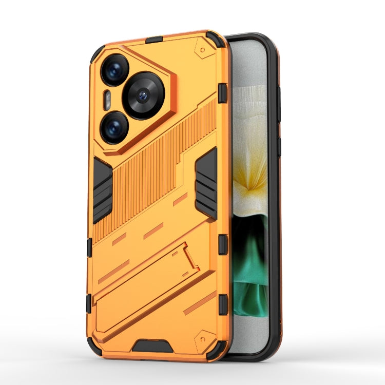 For Huawei Pura 70 Punk Armor 2 in 1 PC + TPU Phone Case with Holder(Orange) - Huawei Cases by PMC Jewellery | Online Shopping South Africa | PMC Jewellery | Buy Now Pay Later Mobicred