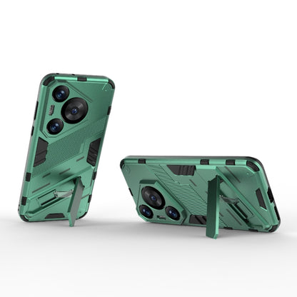 For Huawei Pura 70 Pro / 70 Pro+ Punk Armor 2 in 1 PC + TPU Phone Case with Holder(Green) - Huawei Cases by PMC Jewellery | Online Shopping South Africa | PMC Jewellery | Buy Now Pay Later Mobicred