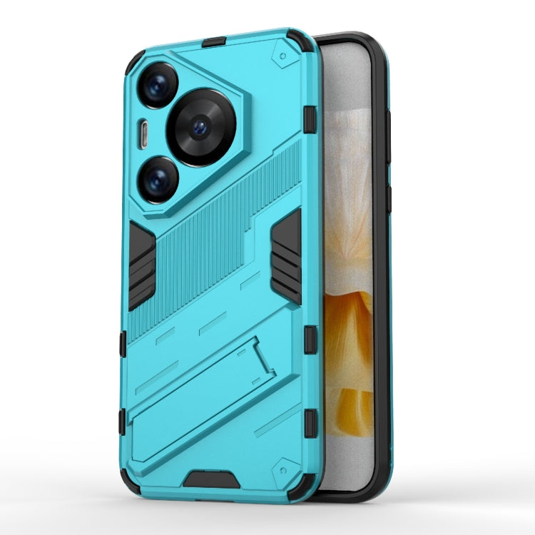 For Huawei Pura 70 Pro / 70 Pro+ Punk Armor 2 in 1 PC + TPU Phone Case with Holder(Blue) - Huawei Cases by PMC Jewellery | Online Shopping South Africa | PMC Jewellery | Buy Now Pay Later Mobicred