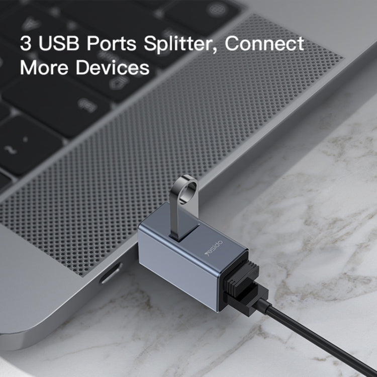 Yesido HB14 3 in 1 USB 3.0 Mini Splitter HUB Adapter - USB HUB by Yesido | Online Shopping South Africa | PMC Jewellery | Buy Now Pay Later Mobicred