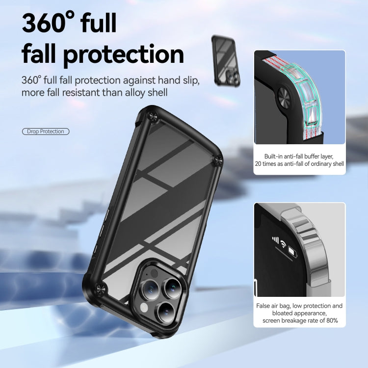 For iPhone 16 Pro Max TPU + PC Lens Protection Phone Case(Black) - iPhone 16 Pro Max Cases by PMC Jewellery | Online Shopping South Africa | PMC Jewellery | Buy Now Pay Later Mobicred