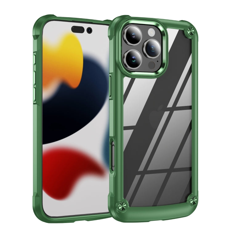 For iPhone 16 Pro Max TPU + PC Lens Protection Phone Case(Green) - iPhone 16 Pro Max Cases by PMC Jewellery | Online Shopping South Africa | PMC Jewellery | Buy Now Pay Later Mobicred