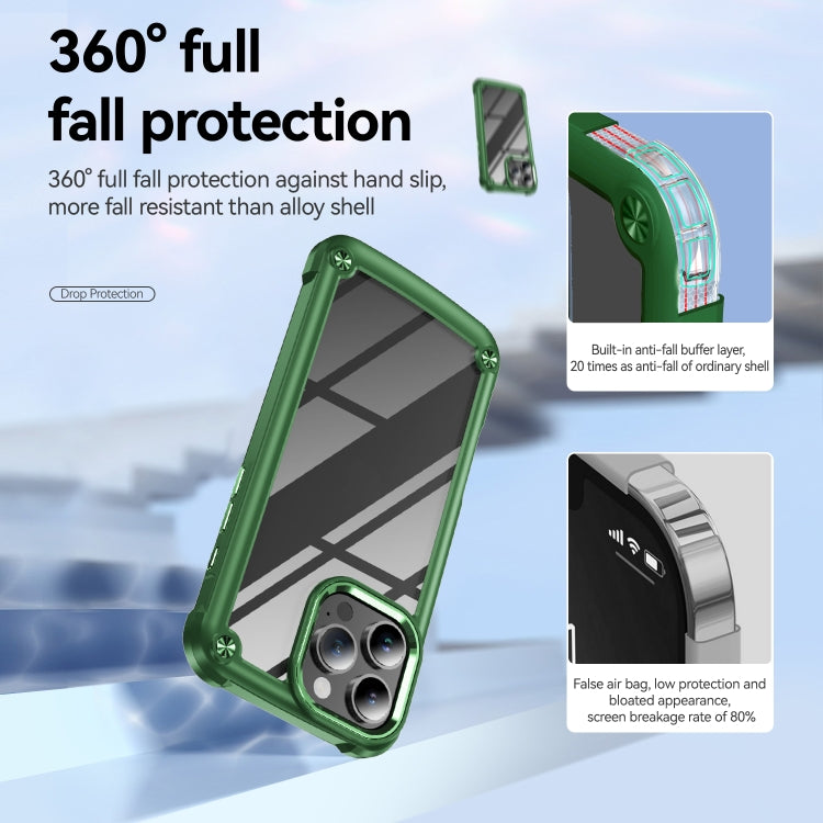 For iPhone 16 Pro Max TPU + PC Lens Protection Phone Case(Green) - iPhone 16 Pro Max Cases by PMC Jewellery | Online Shopping South Africa | PMC Jewellery | Buy Now Pay Later Mobicred