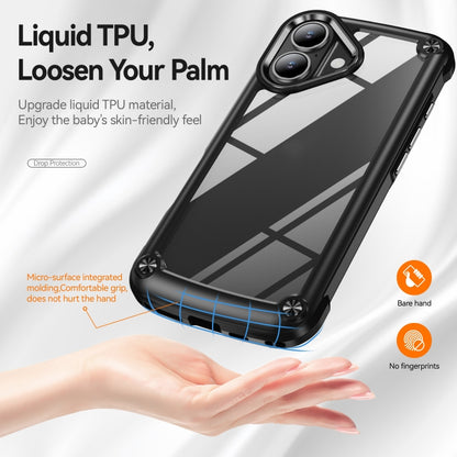 For iPhone 16 TPU + PC Lens Protection Phone Case(Black) - iPhone 16 Cases by PMC Jewellery | Online Shopping South Africa | PMC Jewellery | Buy Now Pay Later Mobicred