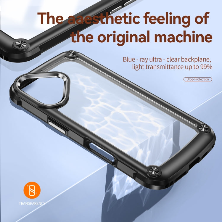 For iPhone 16 Plus TPU + PC Lens Protection Phone Case(Black) - iPhone 16 Plus Cases by PMC TechLife | Online Shopping South Africa | PMC TechLife | Buy Now Pay Later Mobicred