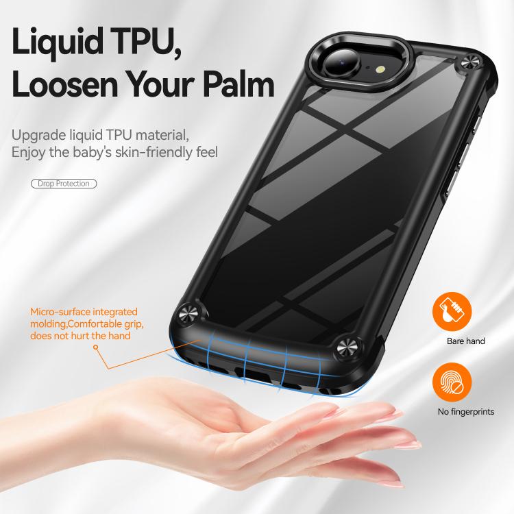 For iPhone 16e TPU + PC Lens Protection Phone Case(Black) - free shipping - PMC TechLife - Order now!