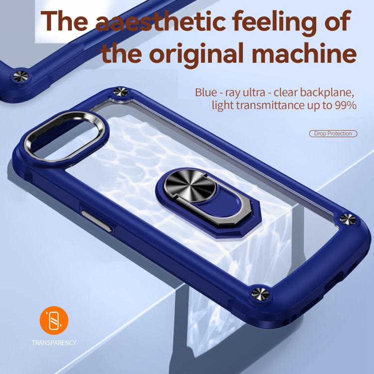 For iPhone 16e TPU + PC Lens Protection Phone Case with Ring Holder(Purple) - iPhone 16e Cases by PMC TechLife | Online Shopping South Africa | PMC TechLife | Buy Now Pay Later Mobicred