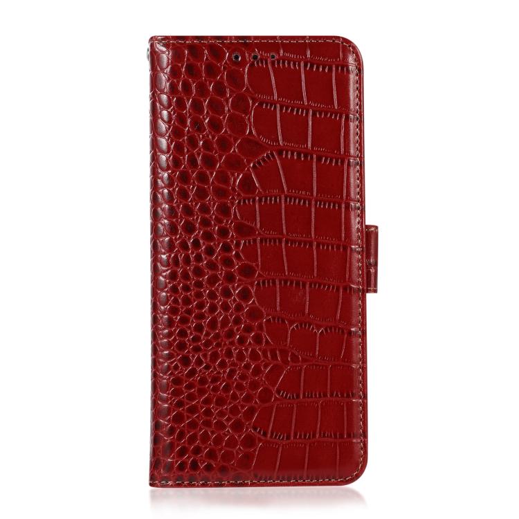 For iPhone 16e Crocodile Top Layer Cowhide Leather Phone Case(Red) - iPhone 16e Cases by PMC TechLife | Online Shopping South Africa | PMC TechLife | Buy Now Pay Later Mobicred