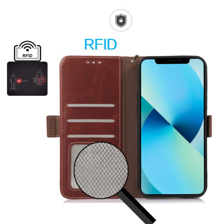 For iPhone 17 Pro Crazy Horse Top Layer Cowhide Leather Phone Case(Brown) - free shipping - PMc TechLife - Order now!