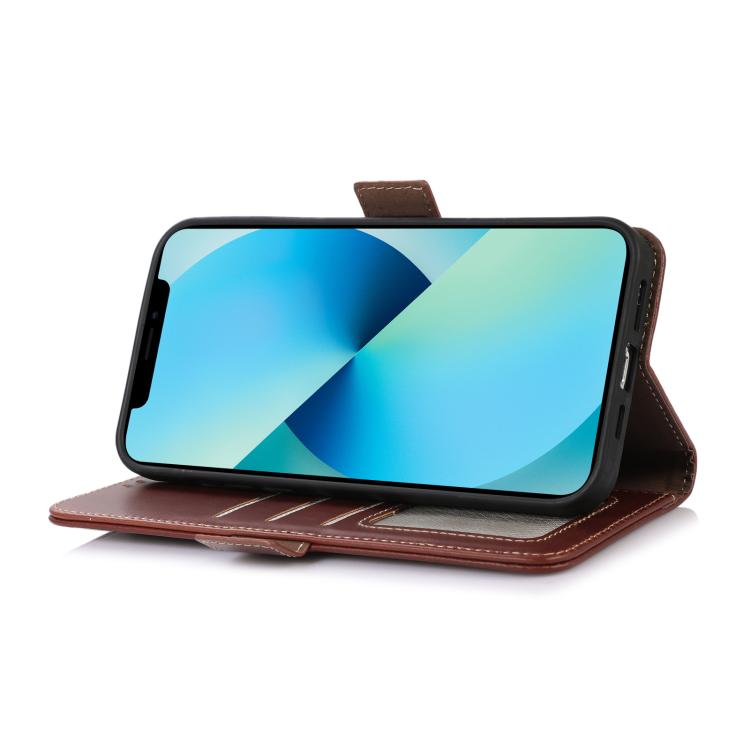 For iPhone 17 Pro Crazy Horse Top Layer Cowhide Leather Phone Case(Brown) - free shipping - PMc TechLife - Order now!