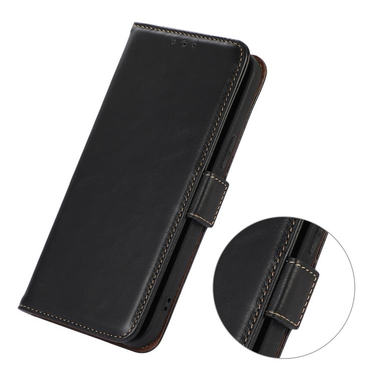 For iPhone 17 Pro Max Crazy Horse Top Layer Cowhide Leather Phone Case(Black) - free shipping - PMc TechLife - Order now!