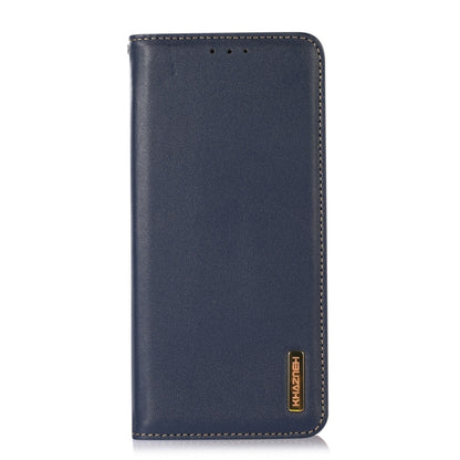 For iPhone 16 Pro Max KHAZNEH Nappa Top Layer Cowhide Leather Phone Case(Blue) - iPhone 16 Pro Max Cases by PMC Jewellery | Online Shopping South Africa | PMC Jewellery | Buy Now Pay Later Mobicred