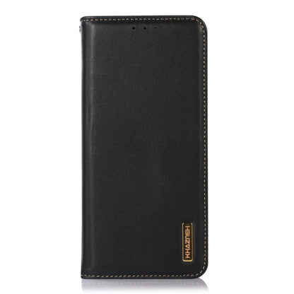 For iPhone 16 Pro KHAZNEH Nappa Top Layer Cowhide Leather Phone Case(Black) - iPhone 16 Pro Cases by PMC Jewellery | Online Shopping South Africa | PMC Jewellery | Buy Now Pay Later Mobicred