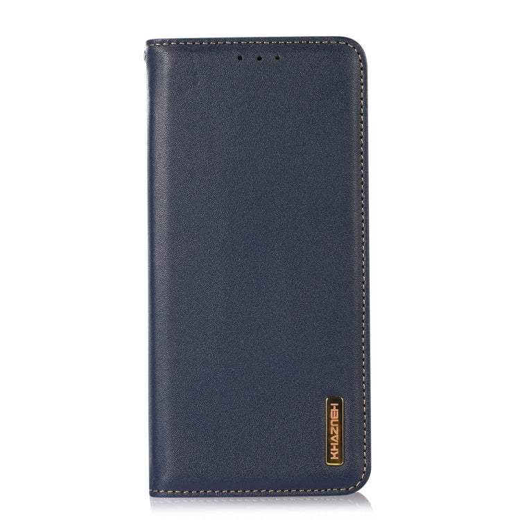 For iPhone 16 Plus KHAZNEH Nappa Top Layer Cowhide Leather Phone Case(Blue) - iPhone 16 Plus Cases by PMC Jewellery | Online Shopping South Africa | PMC Jewellery | Buy Now Pay Later Mobicred