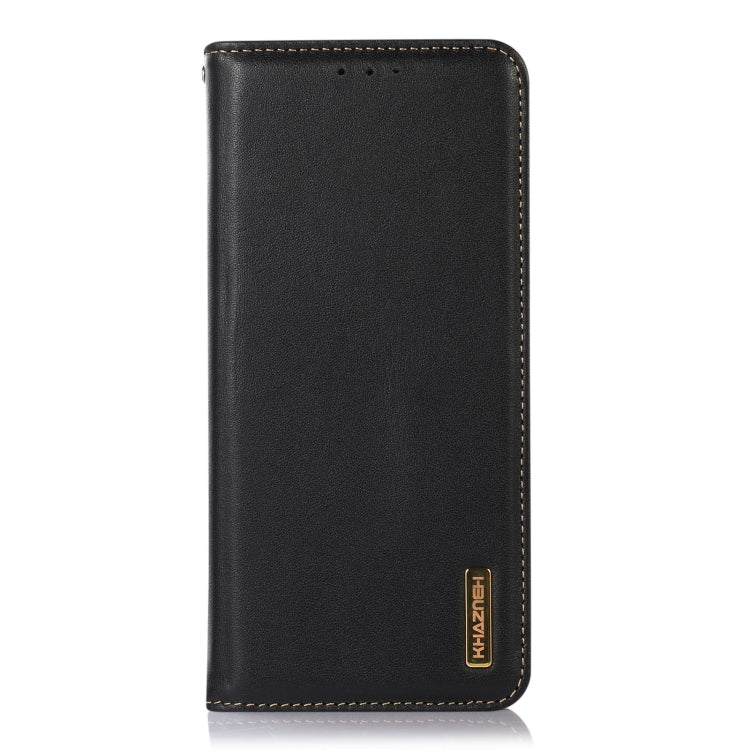 For iPhone 16 Plus KHAZNEH Nappa Top Layer Cowhide Leather Phone Case(Black) - iPhone 16 Plus Cases by PMC Jewellery | Online Shopping South Africa | PMC Jewellery | Buy Now Pay Later Mobicred