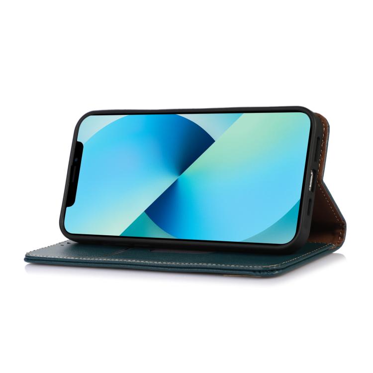 For iPhone 17 Pro KHAZNEH Nappa Top Layer Cowhide Leather Phone Case(Green) - free shipping - PMc TechLife - Order now!