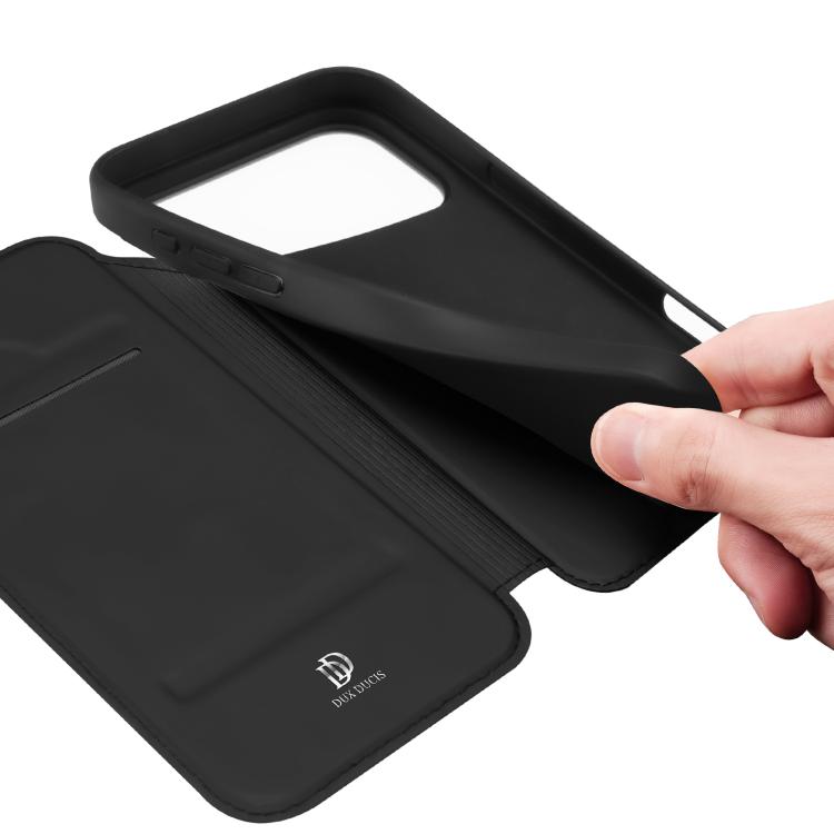 For iPhone 17 Pro DUX DUCIS Skin Pro Series Flip Leather Phone Case(Black) - free shipping - PMC TechLife - Order now!