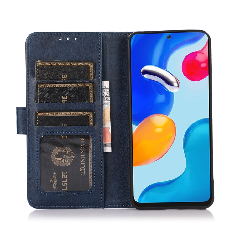 For iPhone 16 Plus Cow Texture Leather Phone Case(Blue) - iPhone 16 Plus Cases by PMC Jewellery | Online Shopping South Africa | PMC Jewellery | Buy Now Pay Later Mobicred