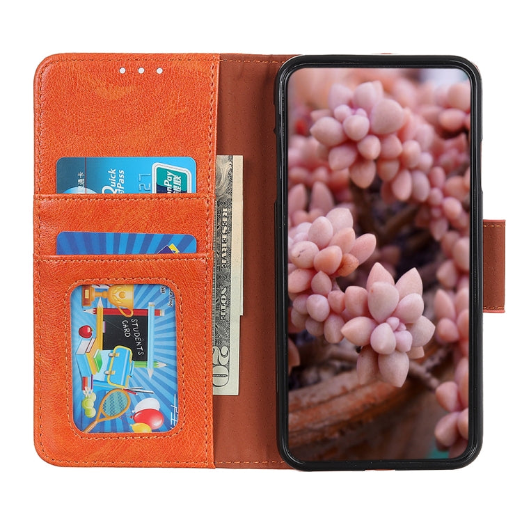 For iPhone 16 Pro Nappa Texture Leather Case(Orange) - iPhone 16 Pro Cases by PMC Jewellery | Online Shopping South Africa | PMC Jewellery | Buy Now Pay Later Mobicred