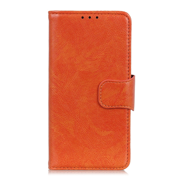 For iPhone 16 Plus Nappa Texture Leather Case(Orange) - iPhone 16 Plus Cases by PMC TechLife | Online Shopping South Africa | PMC TechLife | Buy Now Pay Later Mobicred