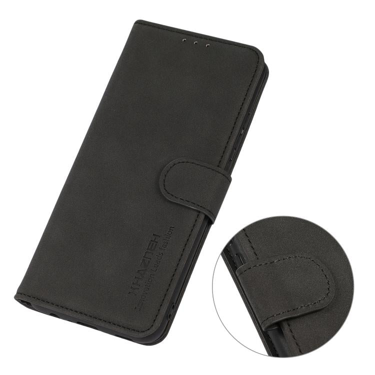 For iPhone 17 Pro Max KHAZNEH Matte Texture Leather Phone Case(Black) - free shipping - PMc TechLife - Order now!