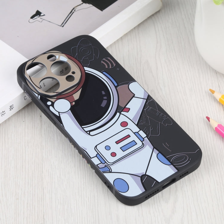 For iPhone 6s / 6 Spaceman Binoculars Phone Case(Black and Beige) - More iPhone Cases by PMC Jewellery | Online Shopping South Africa | PMC Jewellery | Buy Now Pay Later Mobicred