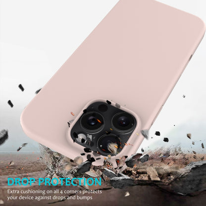 For iPhone 16 Pro Max Solid Color Silicone Phone Case(Sand Pink) - More iPhone Cases by PMC Jewellery | Online Shopping South Africa | PMC Jewellery | Buy Now Pay Later Mobicred