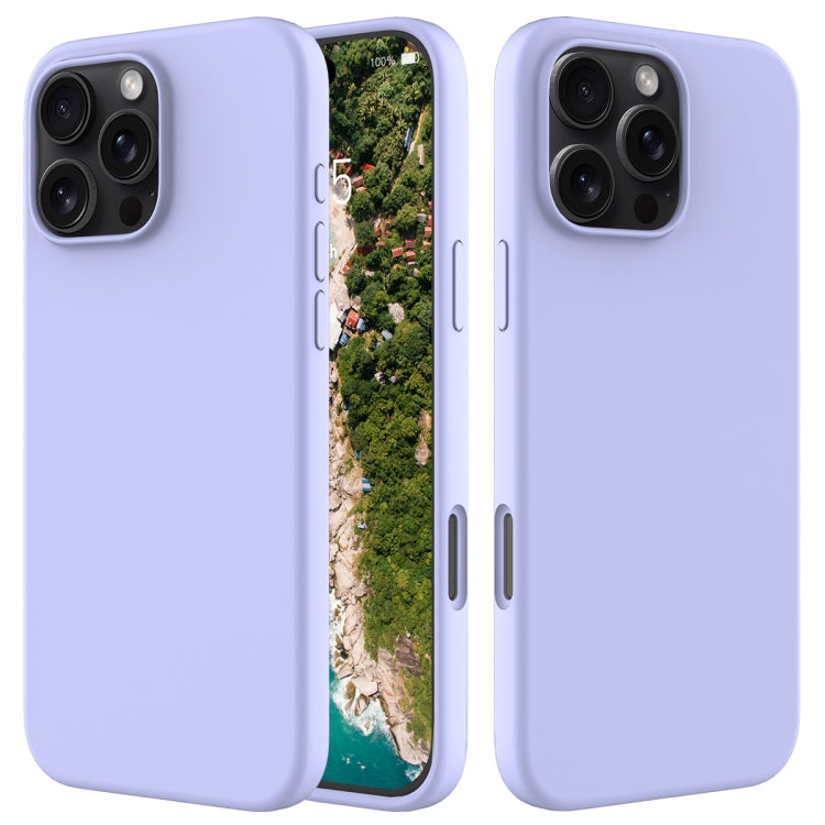 For iPhone 16 Pro Solid Color Silicone Phone Case(Purple) - More iPhone Cases by PMC Jewellery | Online Shopping South Africa | PMC Jewellery | Buy Now Pay Later Mobicred