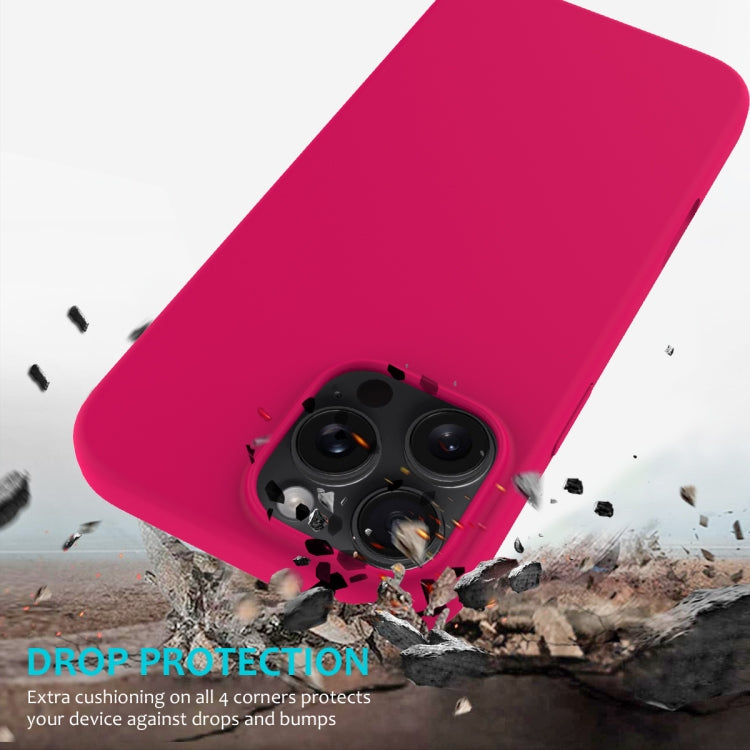 For iPhone 16 Pro Solid Color Silicone Phone Case(Rose Red) - More iPhone Cases by PMC Jewellery | Online Shopping South Africa | PMC Jewellery | Buy Now Pay Later Mobicred