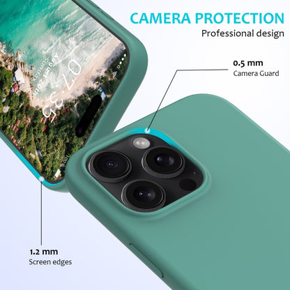 For iPhone 16 Pro Solid Color Silicone Phone Case(Pine Needle Green) - More iPhone Cases by PMC Jewellery | Online Shopping South Africa | PMC Jewellery | Buy Now Pay Later Mobicred