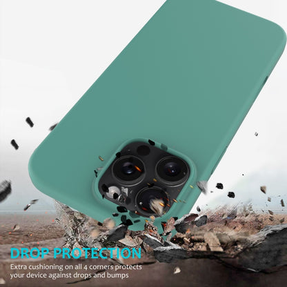 For iPhone 16 Pro Solid Color Silicone Phone Case(Pine Needle Green) - More iPhone Cases by PMC Jewellery | Online Shopping South Africa | PMC Jewellery | Buy Now Pay Later Mobicred