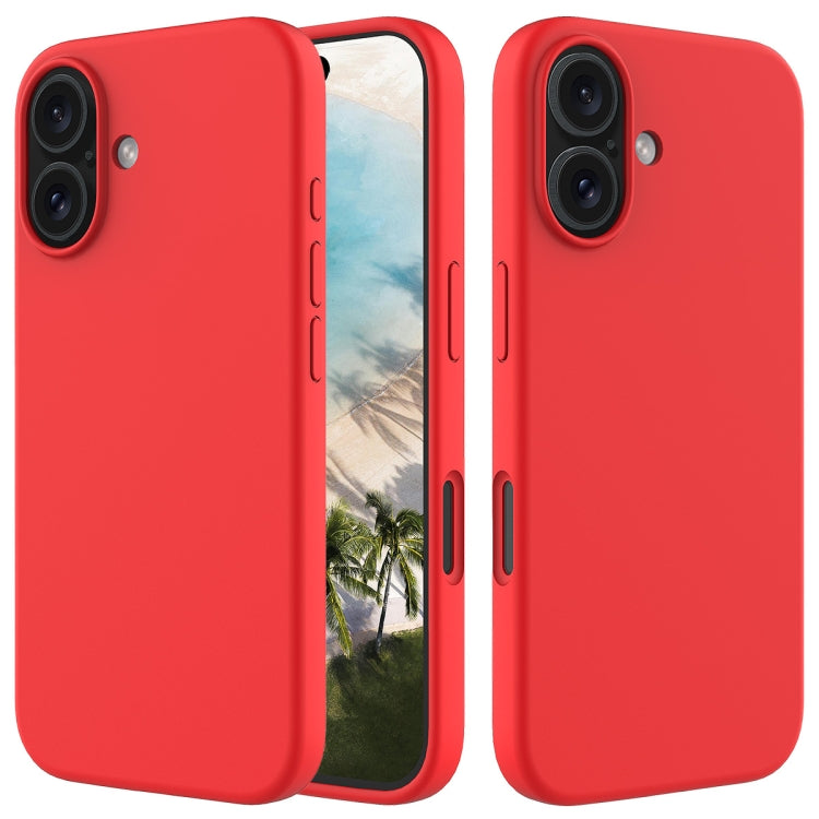 For iPhone 16 Plus Solid Color Silicone Phone Case(Red) - More iPhone Cases by PMC Jewellery | Online Shopping South Africa | PMC Jewellery | Buy Now Pay Later Mobicred