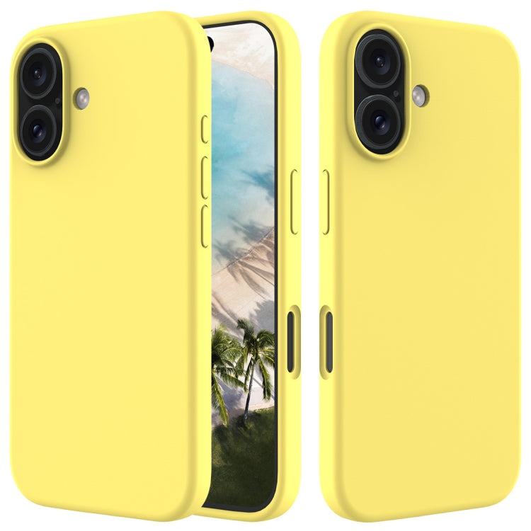 For iPhone 16 Plus Solid Color Silicone Phone Case(Lemon Yellow) - More iPhone Cases by PMC Jewellery | Online Shopping South Africa | PMC Jewellery | Buy Now Pay Later Mobicred