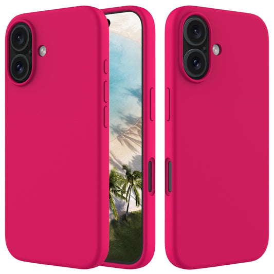 For iPhone 16 Solid Color Silicone Phone Case(Rose Red) - More iPhone Cases by PMC Jewellery | Online Shopping South Africa | PMC Jewellery | Buy Now Pay Later Mobicred