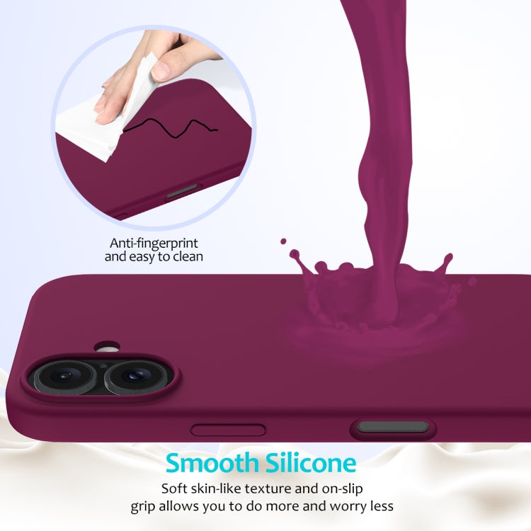 For iPhone 16 Solid Color Silicone Phone Case(Violet) - More iPhone Cases by PMC Jewellery | Online Shopping South Africa | PMC Jewellery | Buy Now Pay Later Mobicred