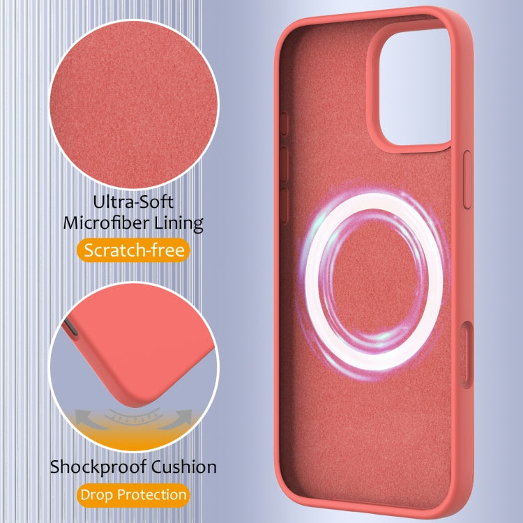 For iPhone 16 Pro Max Shockproof Silicone Magsafe Phone Case(Pink Orange) - iPhone 16 Pro Max Cases by PMC Jewellery | Online Shopping South Africa | PMC Jewellery | Buy Now Pay Later Mobicred