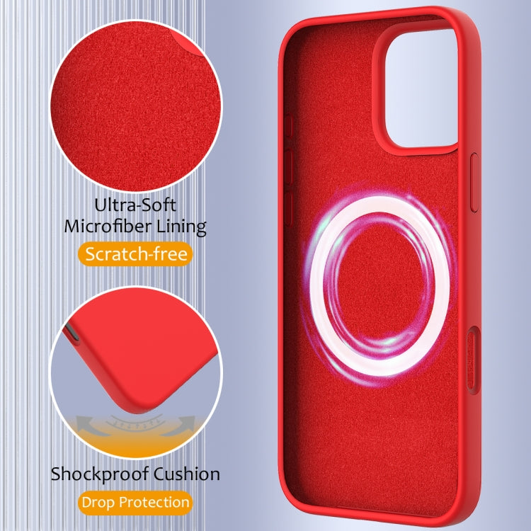 For iPhone 16 Pro Max Shockproof Silicone Magsafe Phone Case(Red) - iPhone 16 Pro Max Cases by PMC Jewellery | Online Shopping South Africa | PMC Jewellery | Buy Now Pay Later Mobicred