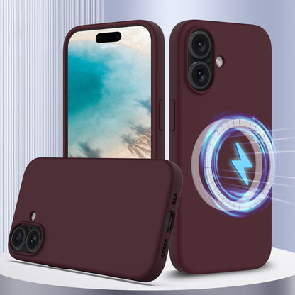 For iPhone 16 Shockproof Silicone Magsafe Phone Case(Plum Color) - iPhone 16 Cases by PMC Jewellery | Online Shopping South Africa | PMC Jewellery | Buy Now Pay Later Mobicred