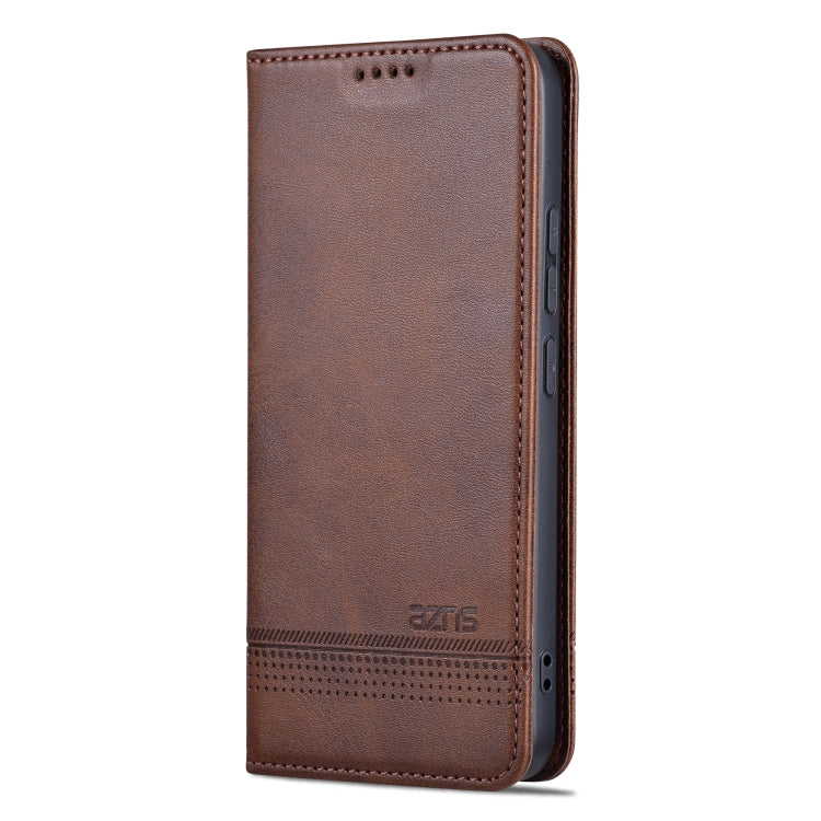 For Xiaomi 14 Pro AZNS Magnetic Calf Texture Flip Leather Phone Case(Dark Brown) - 14 Pro Cases by AZNS | Online Shopping South Africa | PMC Jewellery | Buy Now Pay Later Mobicred