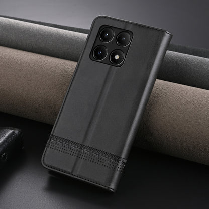 For Xiaomi Redmi K70/K70 Pro AZNS Magnetic Calf Texture Flip Leather Phone Case(Black) - K70 Pro Cases by AZNS | Online Shopping South Africa | PMC Jewellery | Buy Now Pay Later Mobicred