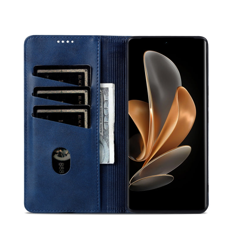 For Xiaomi 14 Ultra AZNS Magnetic Calf Texture Flip Leather Phone Case(Dark Blue) - 14 Ultra Cases by AZNS | Online Shopping South Africa | PMC Jewellery | Buy Now Pay Later Mobicred