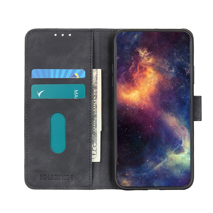For iPhone 16 Pro Max KHAZNEH Retro Texture Leather Phone Case(Black) - iPhone 16 Pro Max Cases by PMC TechLife | Online Shopping South Africa | PMC TechLife | Buy Now Pay Later Mobicred