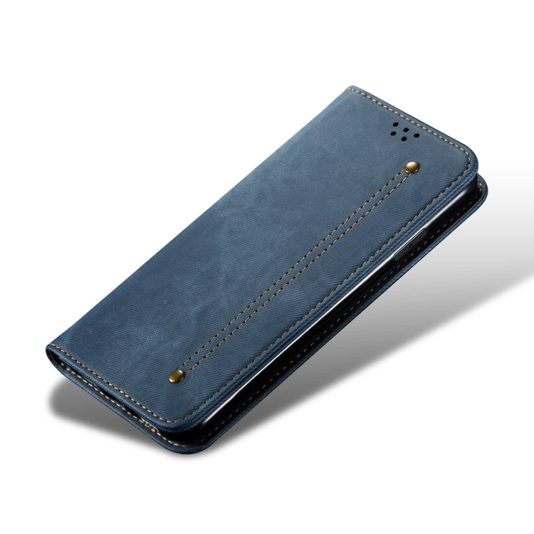 For vivo X100 Denim Texture Flip Leather Phone Case(Blue) - X100 Cases by imak | Online Shopping South Africa | PMC Jewellery | Buy Now Pay Later Mobicred